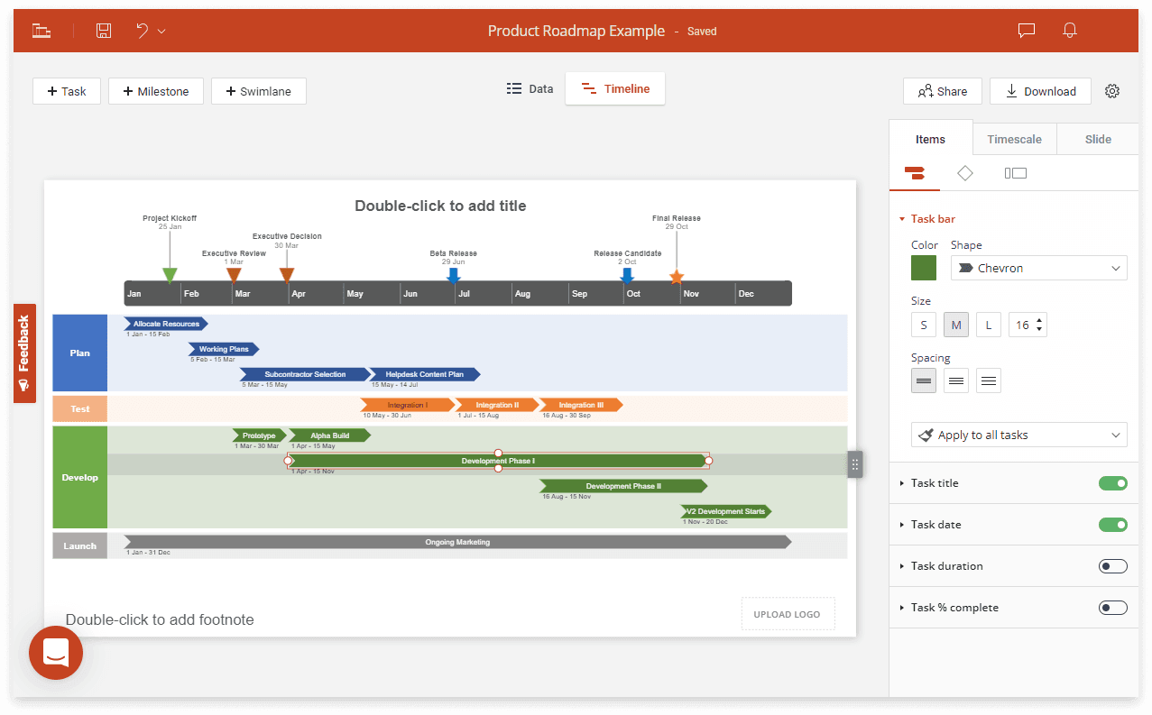 How to make a project roadmap online
